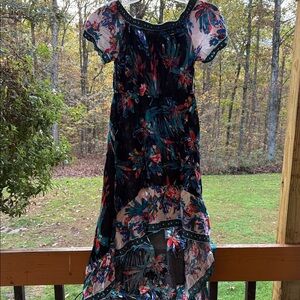 Flying Tomato Multicolor Floral High Low Dress